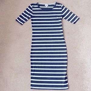 Striped midi dress